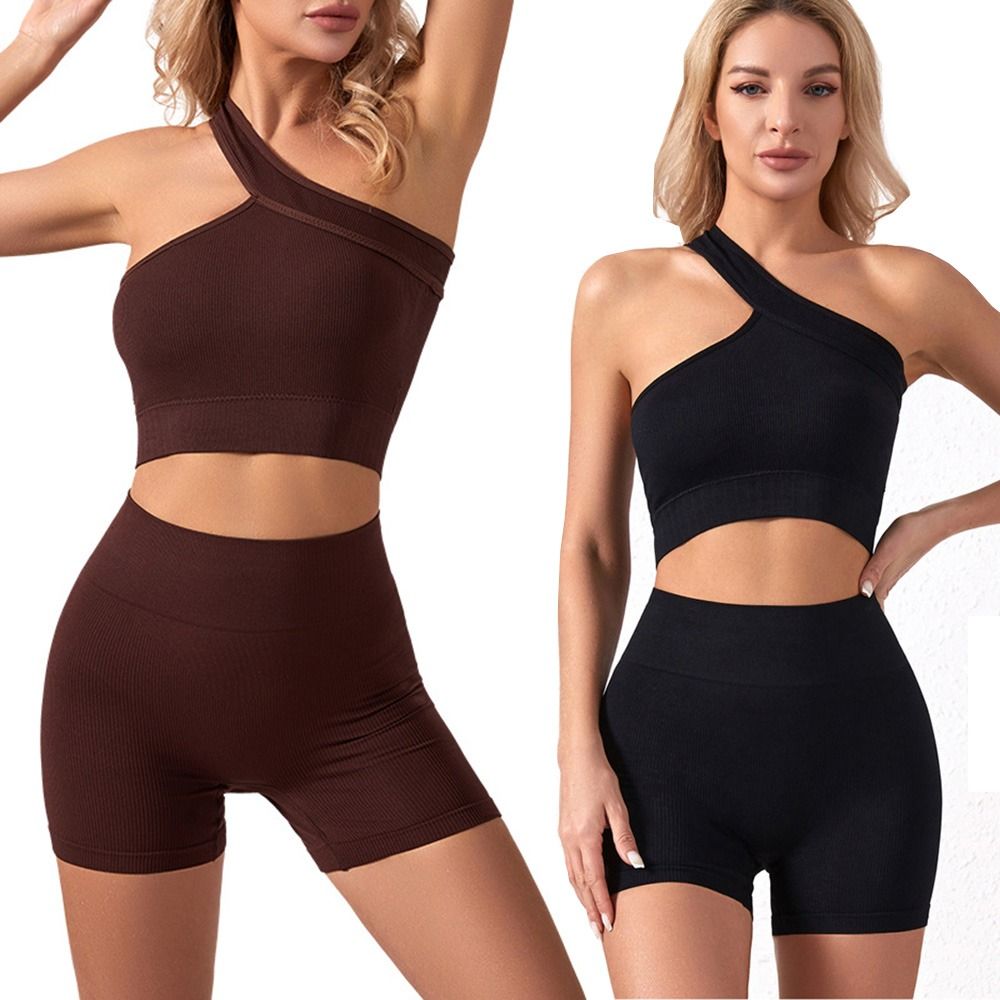 Tank Top Ribbed - Conjunto Deportivo Casual de 2 Piezas