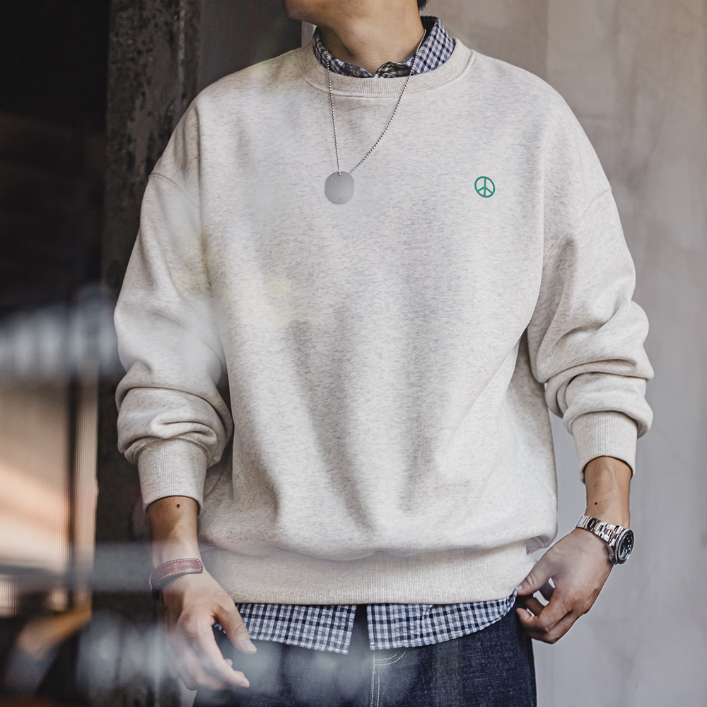 Undershirt Crew Neck - Maden Sudadera con capucha informal gris
