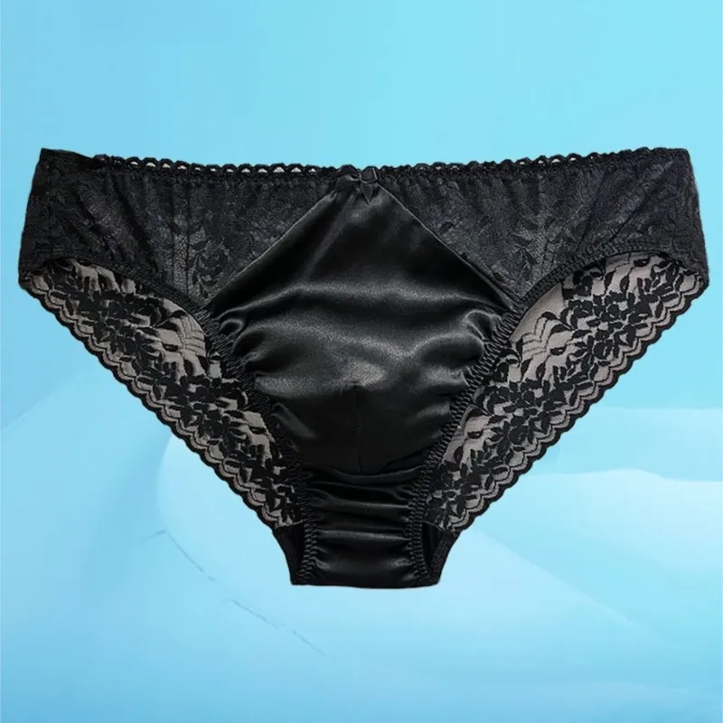 Pouch Boxer Pouch - Calzoncillos transparentes de encaje de seda