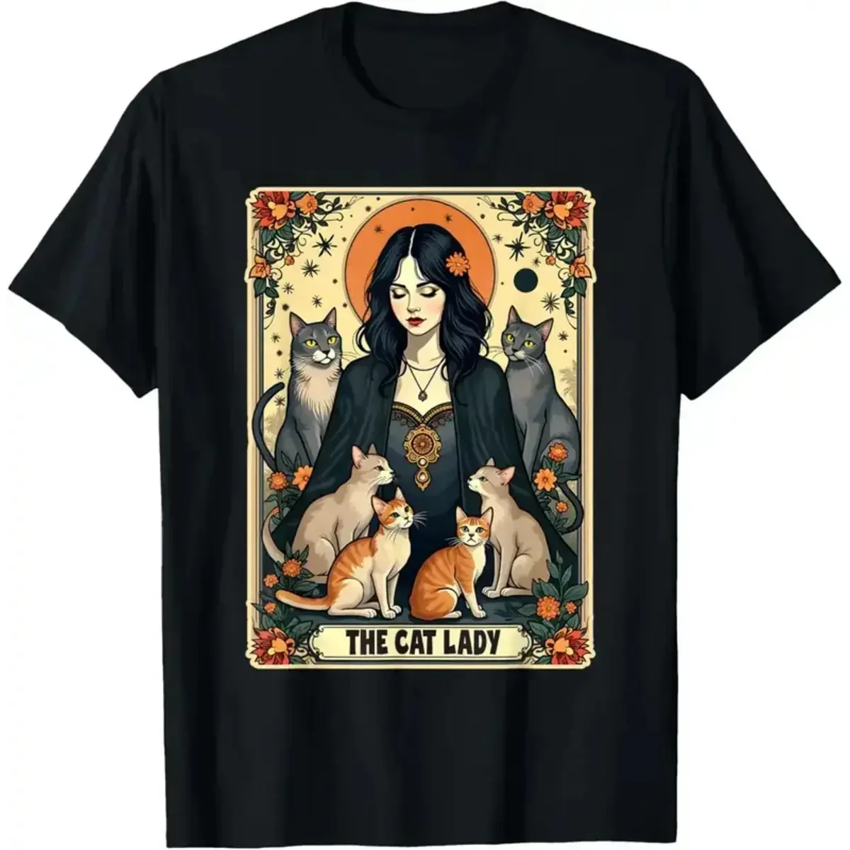 Undershirt Crew Neck - Camiseta Unisex 'The Cat Lady' con