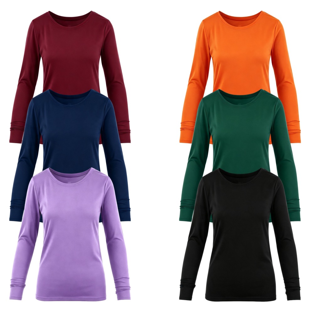 Camiseta de manga larga con cu - Undershirt Crew Neck reseña y precio