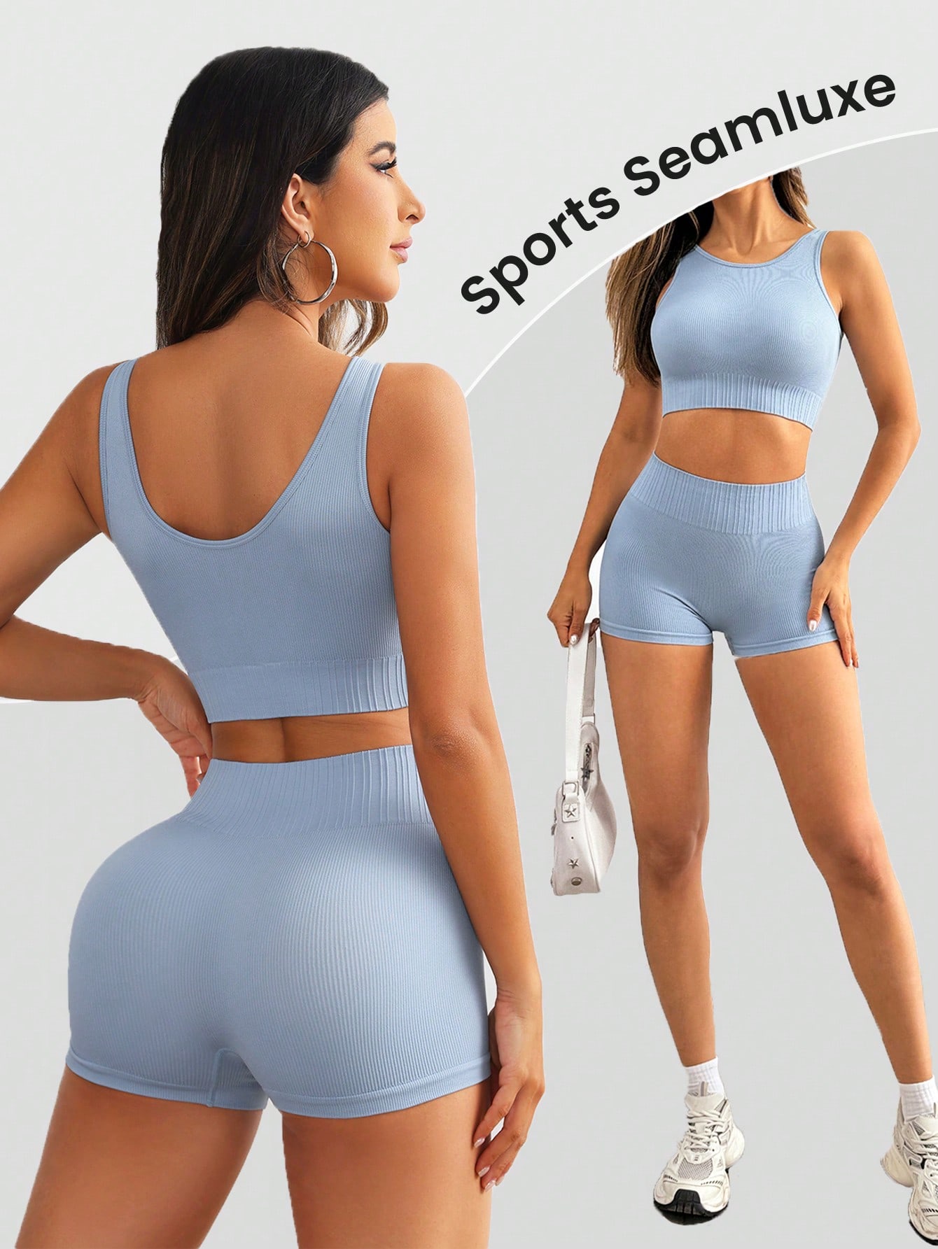 Conjunto de yoga acanalado sin - Tank Top Ribbed reseña y precio